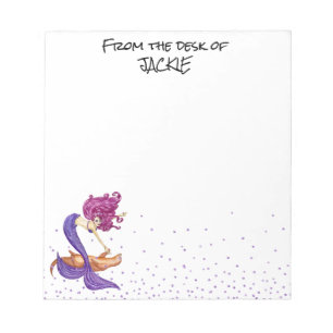 Mermaid Lover From the Desk of Personalized Notepa Notepad