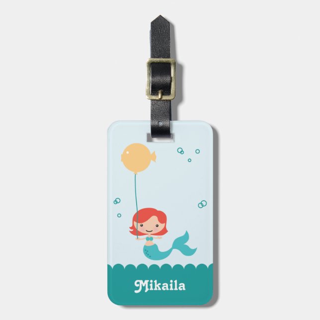 Mermaid Luggage Tag (Front Vertical)
