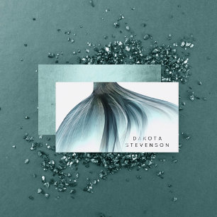 Mermaid Luxe Tail   Seafoam Mint Green Aqua Custom Business Card