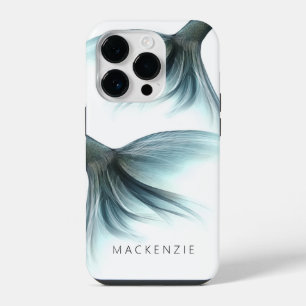 Mermaid Luxe Tail   Seafoam Mint Green Aqua Custom iPhone 14 Pro Case
