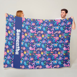 Mermaid Magic with a Personalized Fleece Blanket