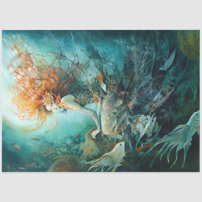 Mermaid Maiden  Tissue Paper (Front)