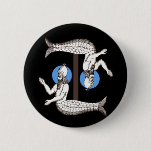 Mermaid male Emperor Triton 2 Inch Round Button