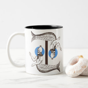 Mermaid male Emperor Triton Two-Tone Coffee Mug