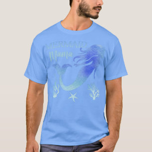 Mermaid Mama Funny Women Mom Mama Family Matching  T-Shirt