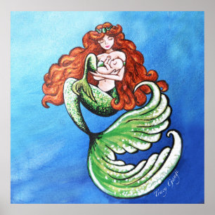 Mermaid Mama Large Poster