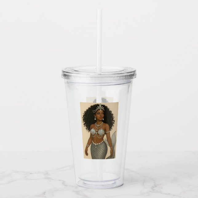 Mermaid Manifestation Acrylic Tumbler (Front)