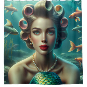 “Mermaid Marina: A 1940’s Mermaid’s Elegance"
