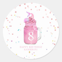 Mermaid Mason Jar Milkshake Girls Pink Birthday 
