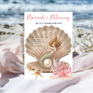 Mermaid & Matrimony Bridal Shower Party Invitation