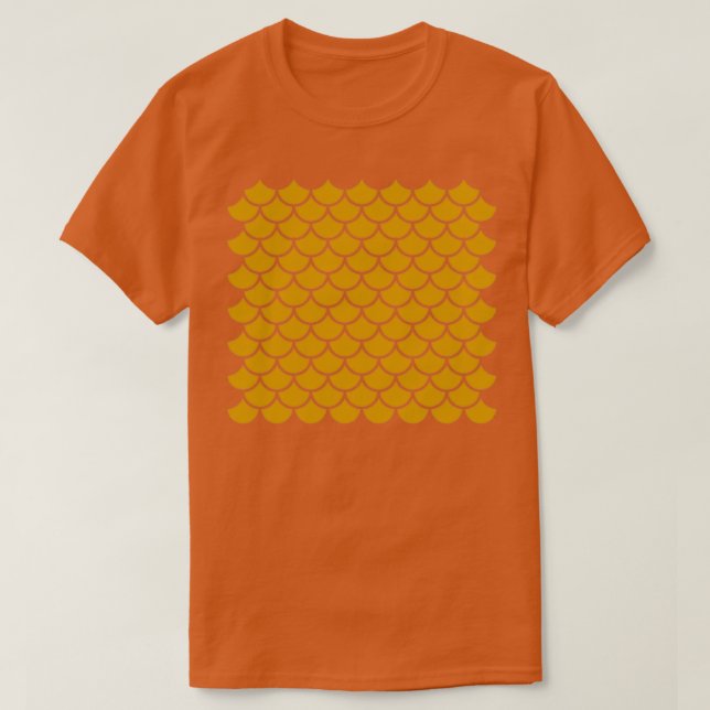 Mermaid Mermaid scale Seamless pattern T-Shirt (Design Front)