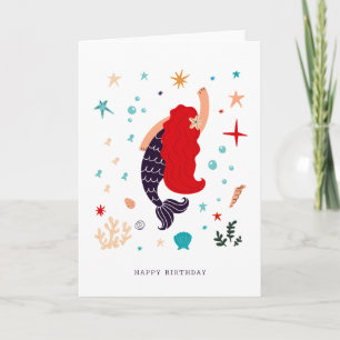Mermaid Message   Blank Card