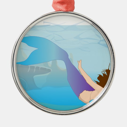 Mermaid Metal Ornament