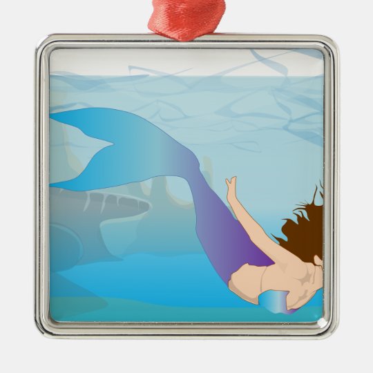 Mermaid Metal Ornament