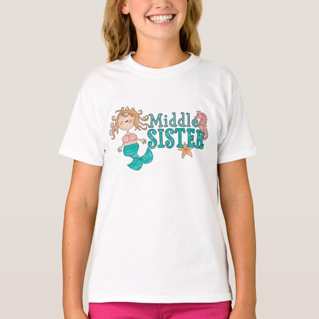Mermaid Middle Sister T-shirts (Front)