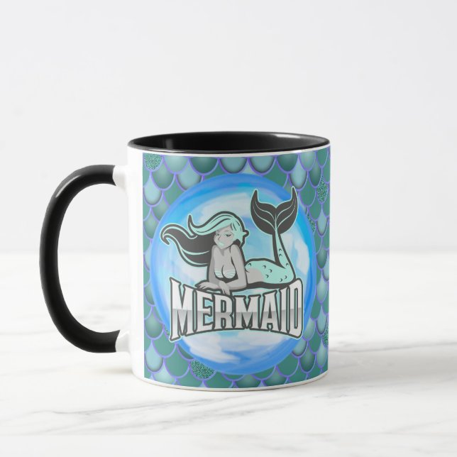 Mermaid mignon Mug BLUE (Gauche)