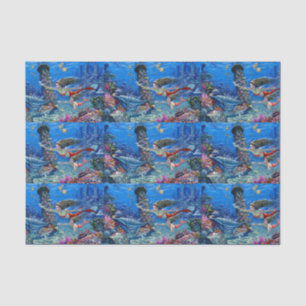 mermaid mom and baby tissue paper