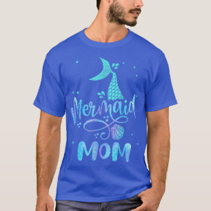 Mermaid Mom Funny Women Family Matching Party Squa T-Shirt