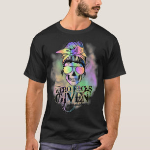 Mermaid Mom Life Messy Hair Bun Funny Skull Mother T-Shirt