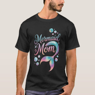 Mermaid Mom Ocean Mermaid Mother Beach Women Mommy T-Shirt