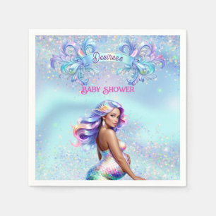 Mermaid Mom Pregnancy Baby Shower Personalized Napkin
