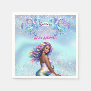 Mermaid Mom Pregnancy Baby Shower Personalized Napkin