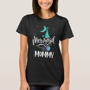 Mermaid Mommy Women Family Matching Party Squad T-Shirt