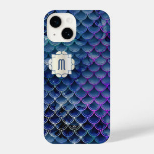 Mermaid Monogram Blue & Purple iPhone 14 Cases
