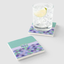 🧜♀️ 🌊 Mermaid Monogram Coaster