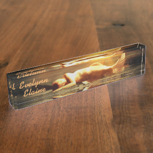 Mermaid moon beach and ocean nameplate