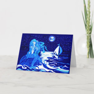 Mermaid moon card