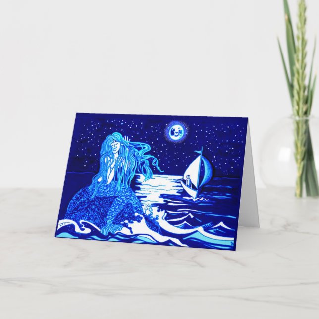 Mermaid moon card (Front)