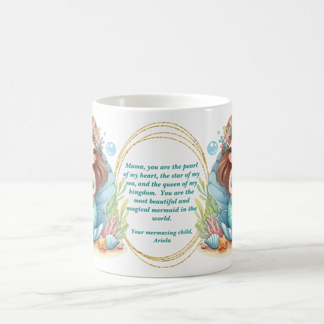 Mermaid Mother's Gift Mug with Beautiful Message (Center)
