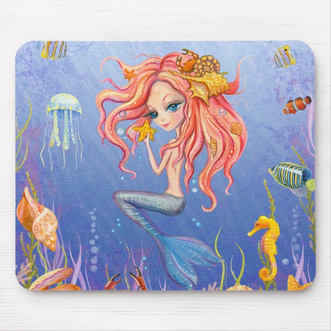 Mermaid Mouse pad (Front)