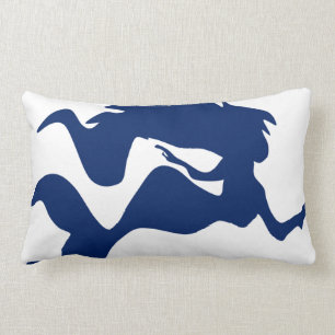 Mermaid Navy Lumbar Pillow