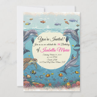 Mermaid Ocean Invitation d'anniversaire