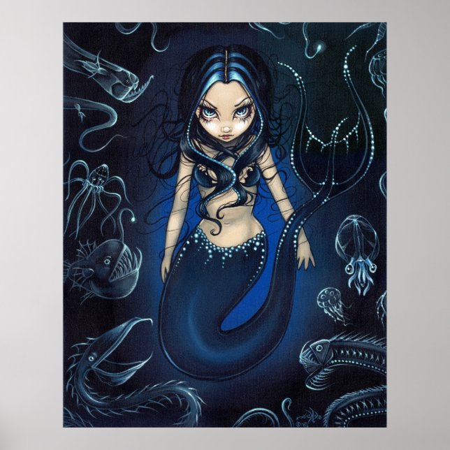 Mermaid of the Deep ART PRINT abyssal zone (Front)