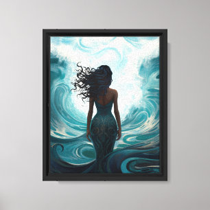 Mermaid of the Split Seas Premium Canvas Print