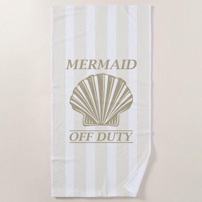 Mermaid Off Duty Beach Towel (Front)