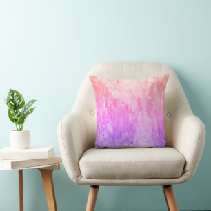 Mermaid Ombré Painting Throw Pillow