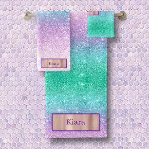 Mermaid Ombre Parties scintillant Nom personnalis