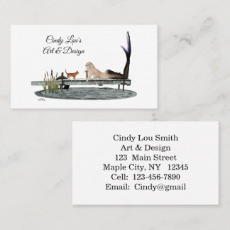 Mermaid On Boat Dock Business Card