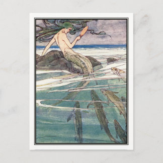 Mermaid on Marooners' Rock by Alice B. Woodward Postcard