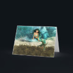 Mermaid on Ocean Floor  Greeting Cards<br><div class="desc">Mermaid resting on the ocean floor.</div>
