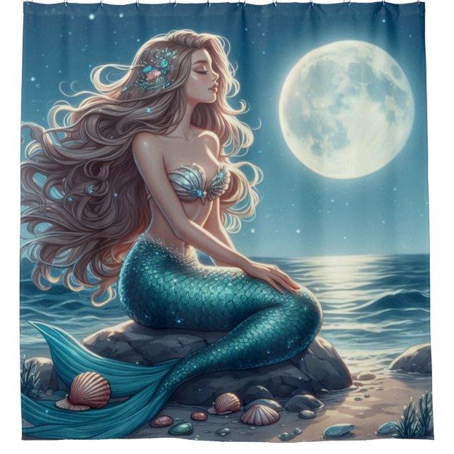 Mermaid on the beach at night (Front)
