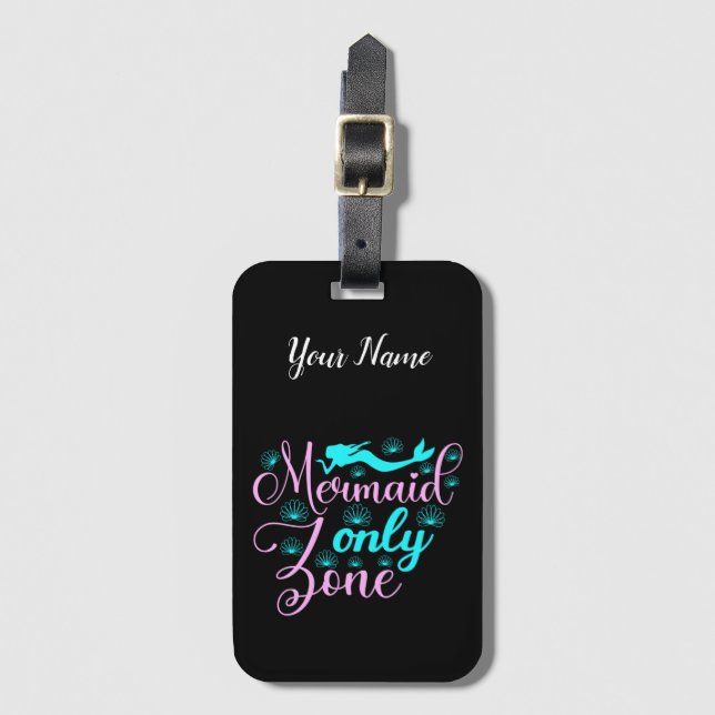 Mermaid Only Zone Luggage Tag (Front Vertical)