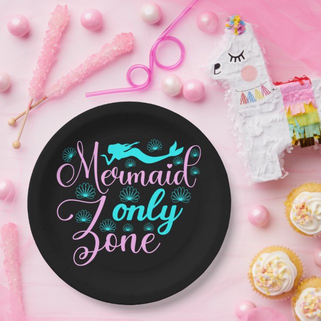 Mermaid Only Zone Paper Plate (Party)