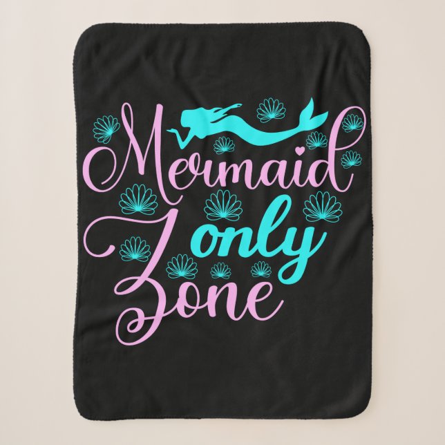 Mermaid Only Zone Sherpa Blanket (Front)
