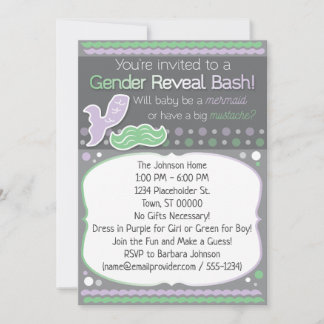 Mermaid or Moustache Gender Reveal