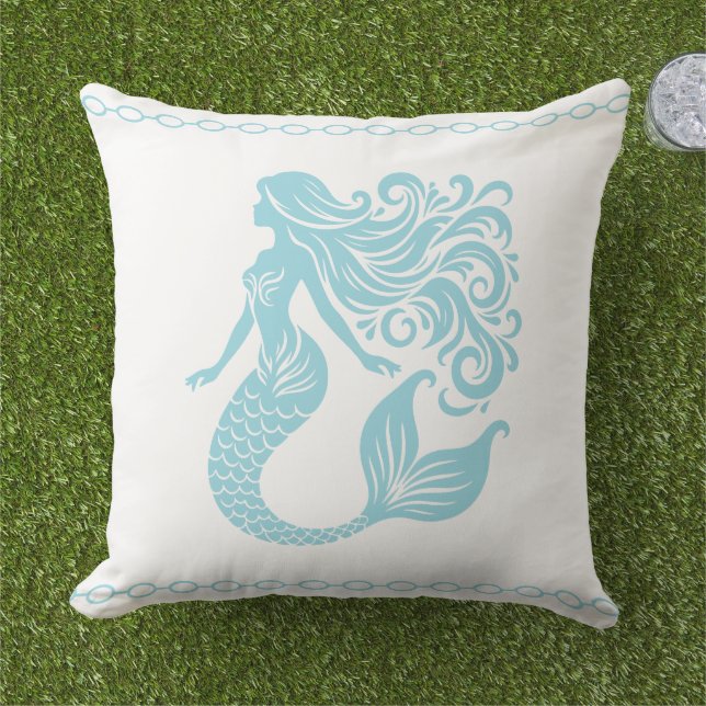 Mermaid  outdoor pillow (Grass)
